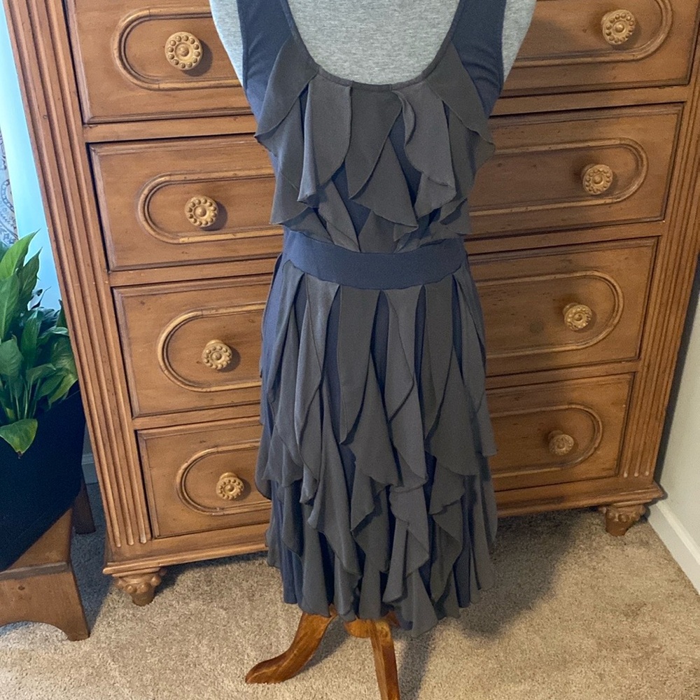 Ric Rac Elegant Gray Ruffle Dress - Picture 2 of 4